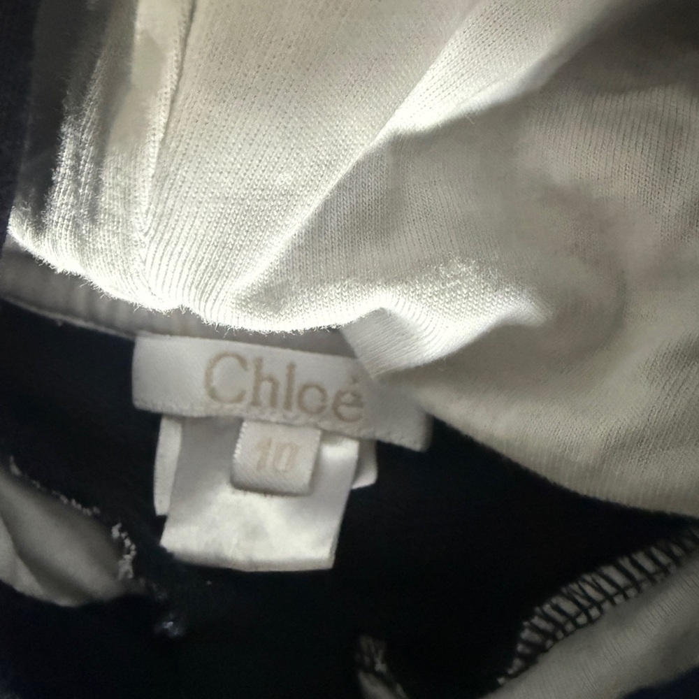 Chloé Black & Blue RomperDress with Logo and Hood - Picture 5 of 6